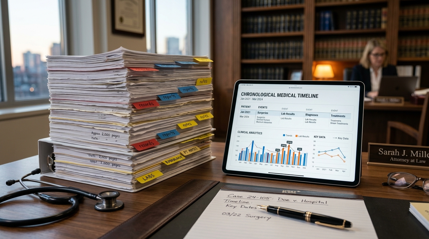 The 2,000-Page Problem: How Law Firms Can Turn Medical Records Into Case-Ready Intelligence
